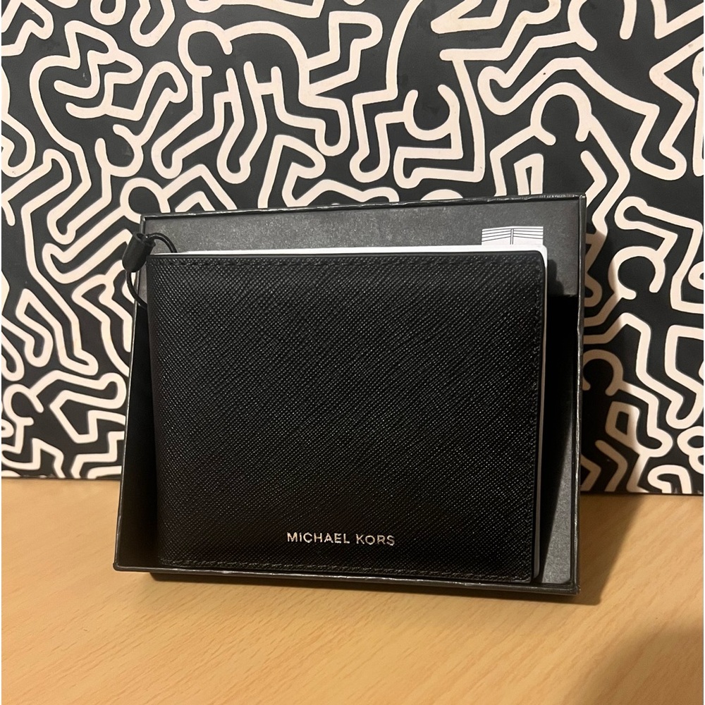 Micheal Kors Crossgrain Leather Slim Billfold Wallet